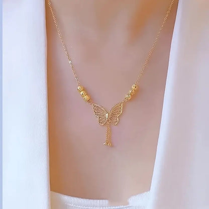 Delicate Wings Gold Plated Necklace